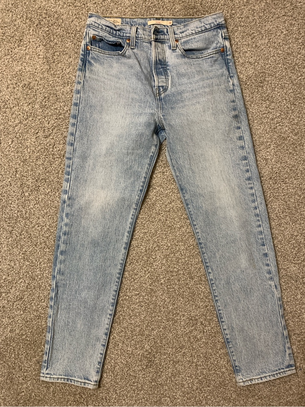 Levi's Wedgie Light Blue High-Rise Straight Jeans